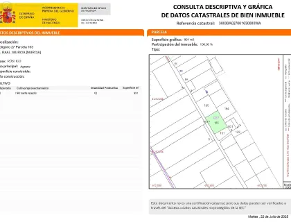 Comprar terreno de 1000m² en Murcia
