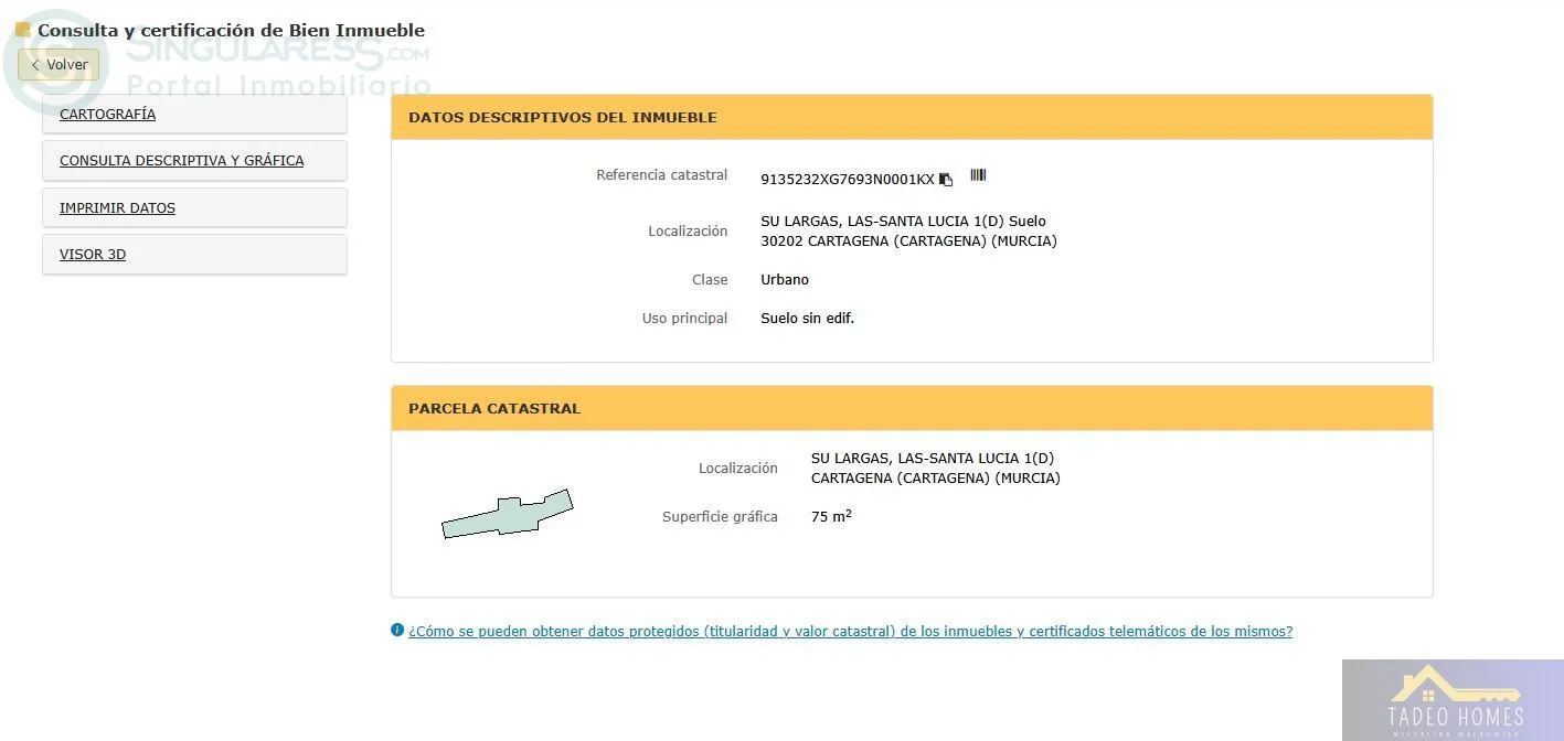 Comprar terreno en Calle Largas, las-santa lucia nº 4 en Cartagena