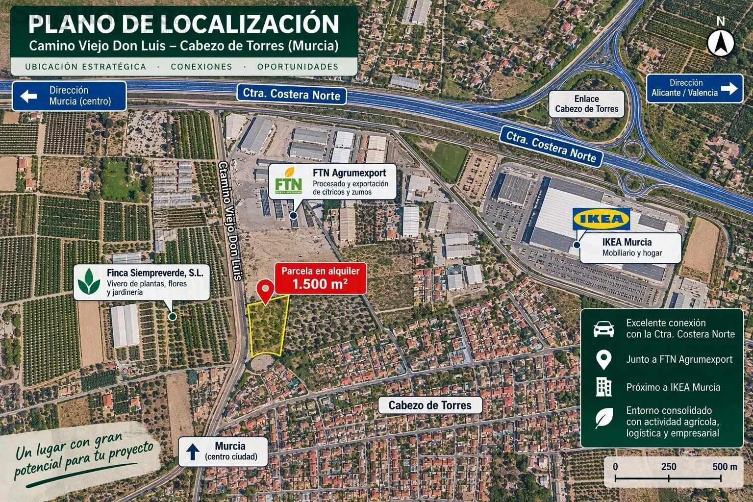 Alquilar terreno en Calle 14 parcela 70 PP ZB-SD-CT14 nº 0 en Murcia