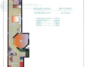 Piso a estrenar de obra nueva con patio